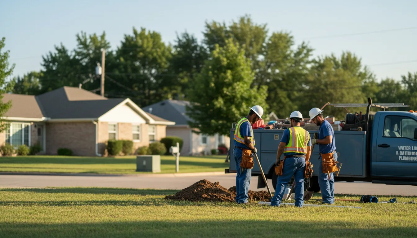 Residential water line and bathroom plumbing service in Brownsville, OR